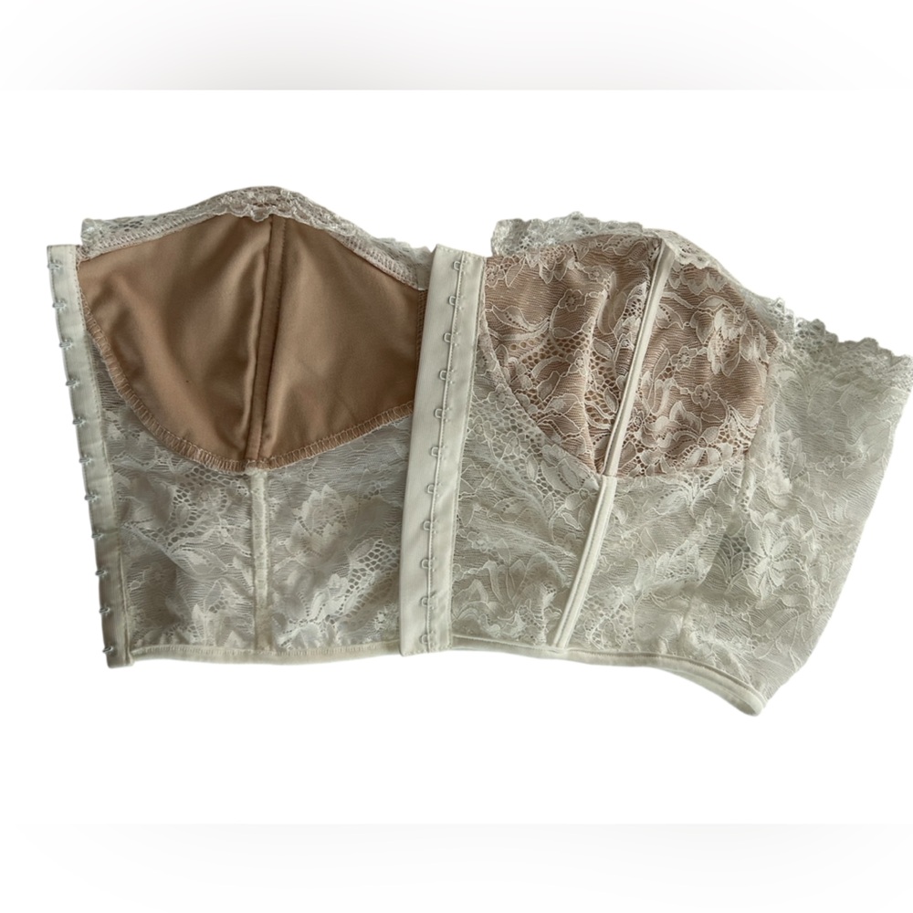 Lace Bustier Corset in Cream Size Large - Picture 4 of 5